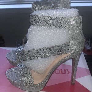 Glitter Sliver platform Heels